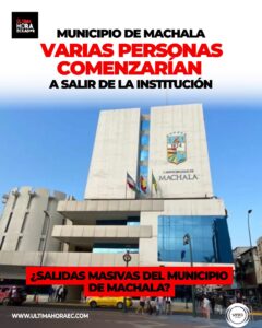 Se registraría la salida de varias personas en el Municipio de Machala
