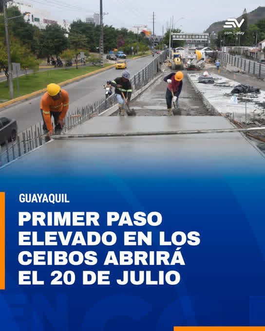 PRIMER PASO ELEVADO EN LOS CEIBOS ESTARÁ HABILITADO DESDE EL 20 DE JULIO