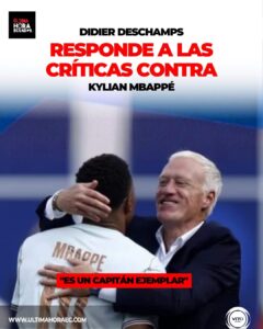 Didier Deschamps salió en defensa de Kylian Mbappé