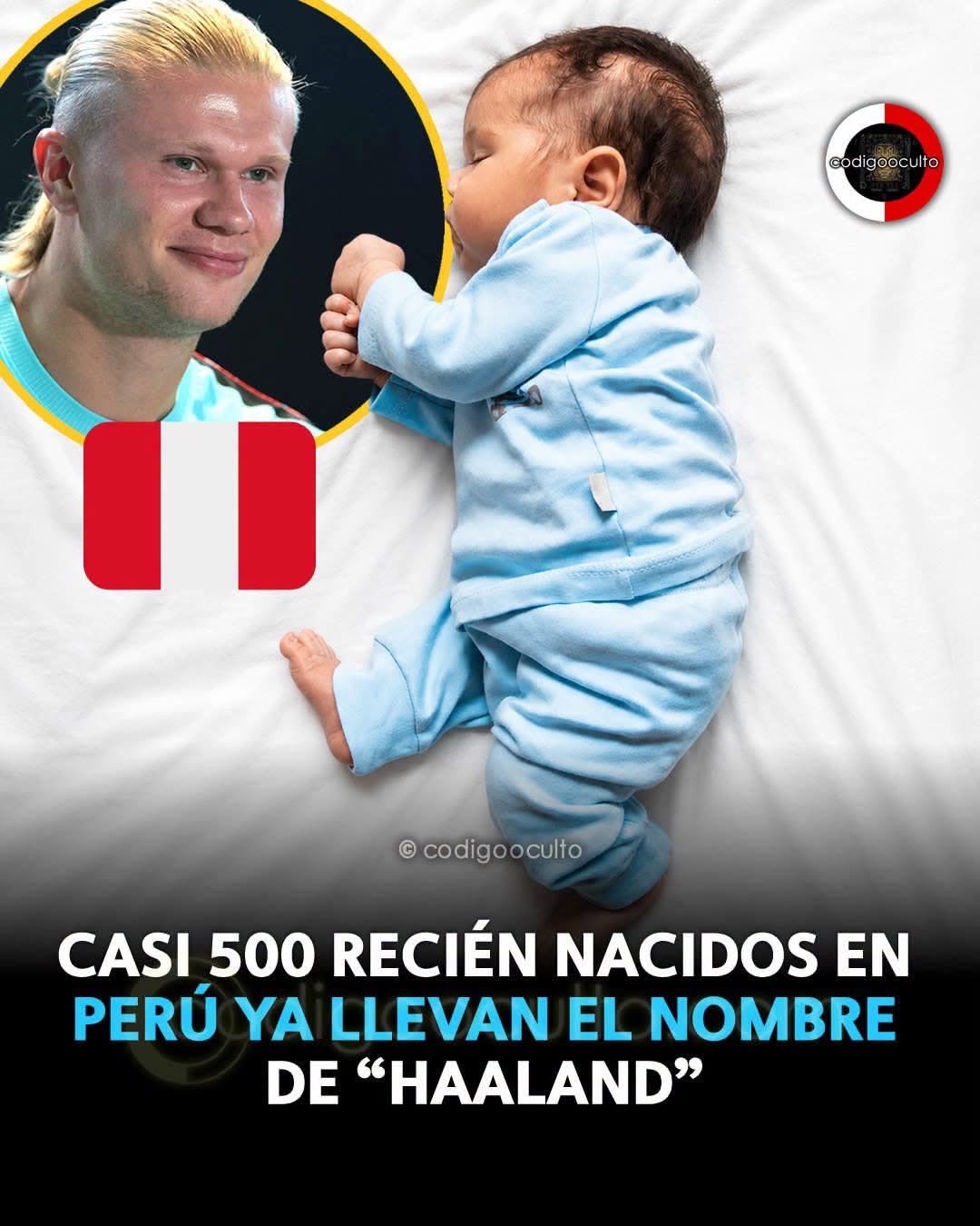Haaland ya no solo marca goles… ahora también da nombre a cientos de bebés en Perú