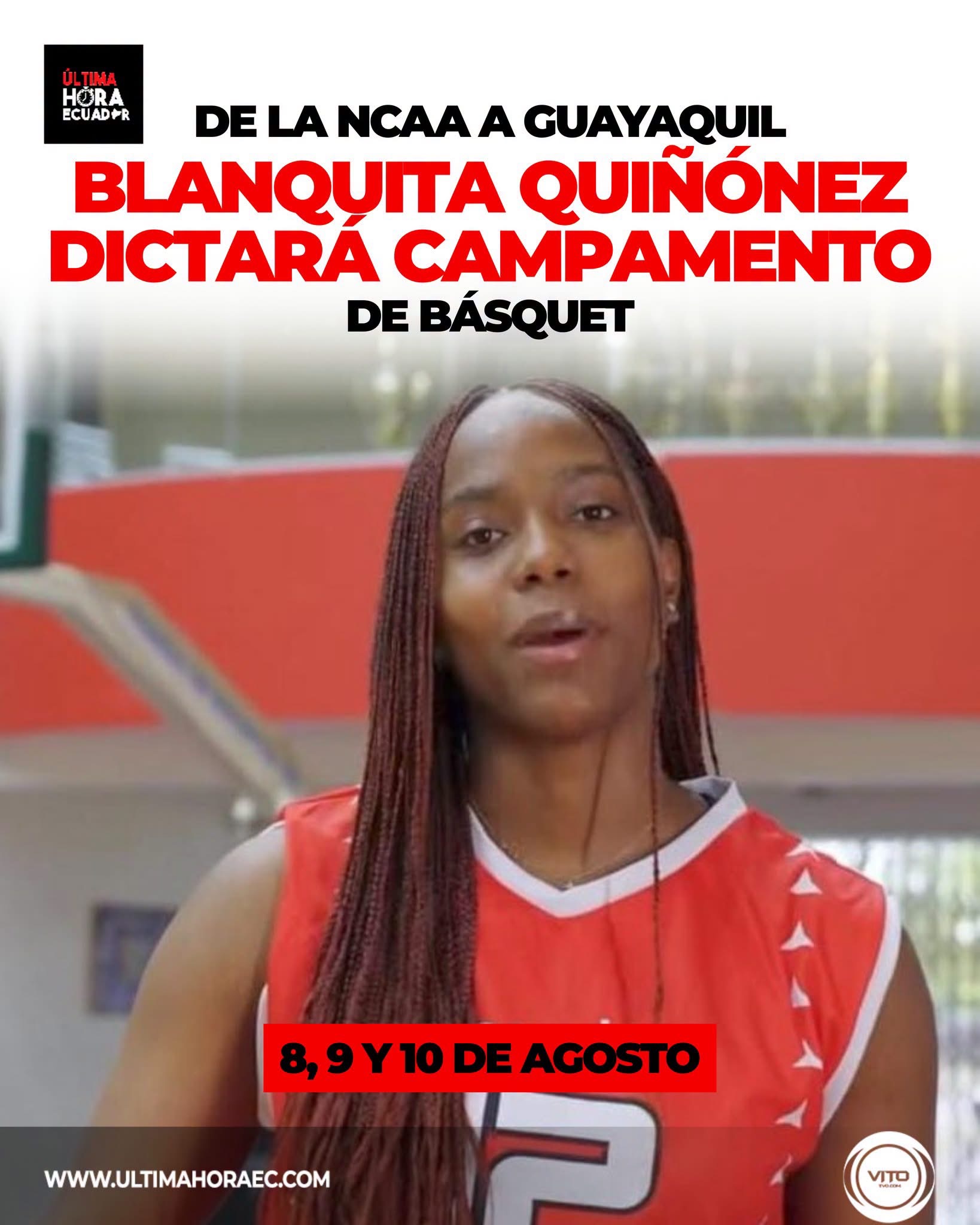 Llegará al país para liderar el “Camp Blanquita Quiñónez”.