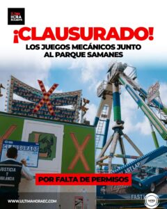 Municipio clausuró los juegos mecánicos ubicados junto al parque Samanes