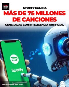 Spotify retiró más de 75 millones de canciones generadas con inteligencia artificial
