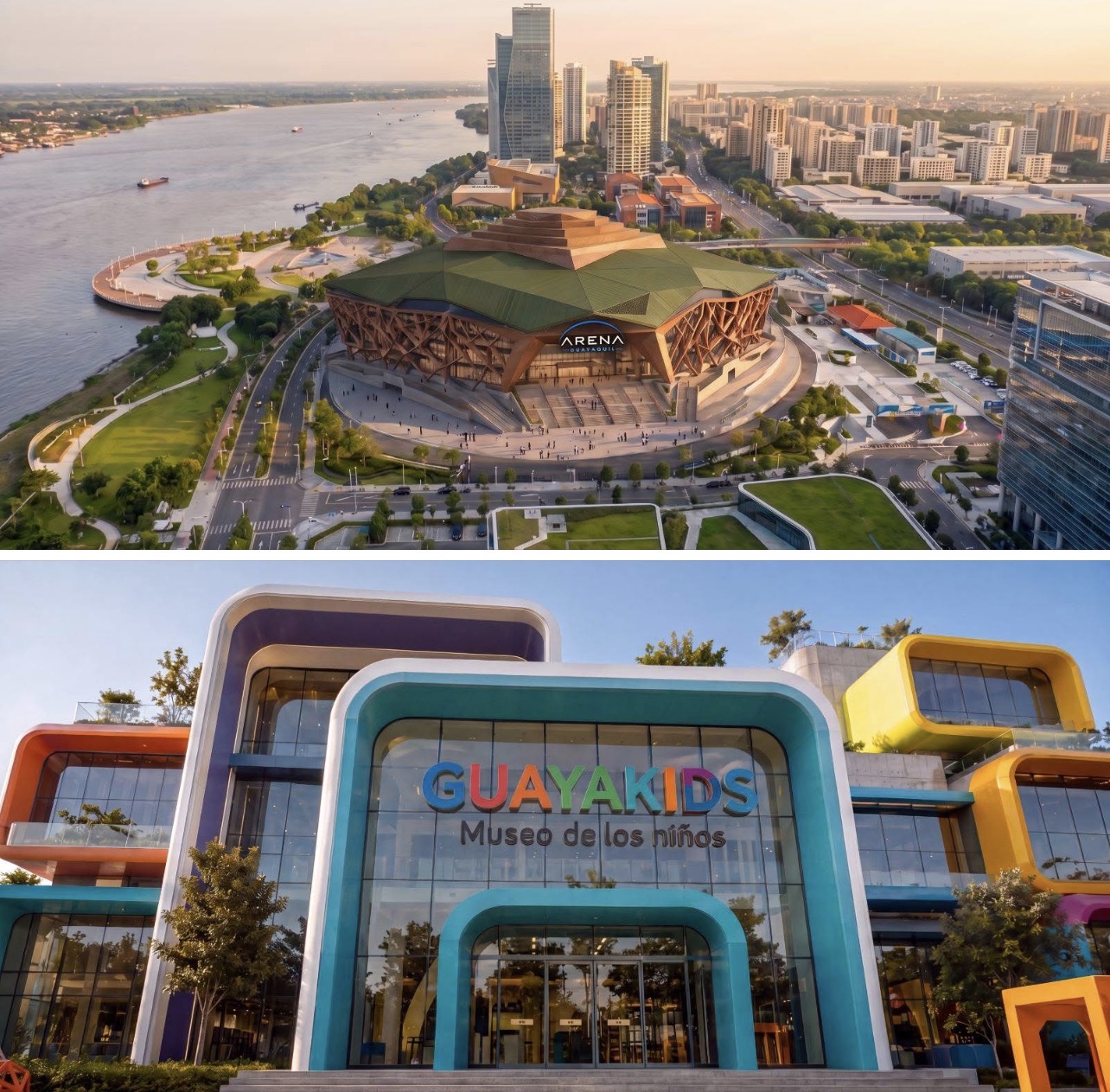 ANDRÉS ROCHE PROPONE TRANSFORMAR A GUAYAQUIL CON DOS MEGAPROYECTOS FINANCIADOS 100% POR LA INVERSIÓN PRIVADA: “ARENA GUAYAQUIL” y “GUAYAKIDS”