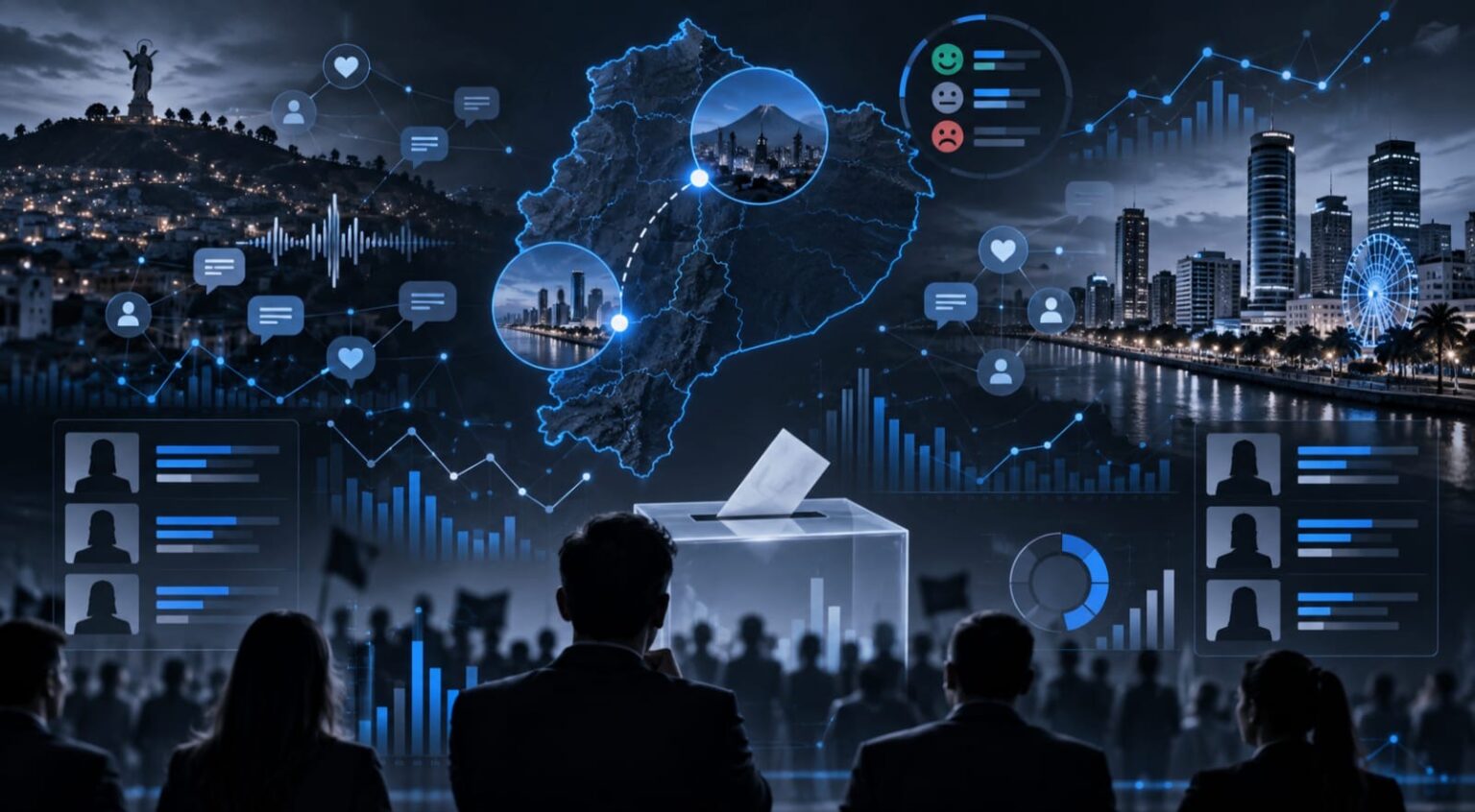 Estudio de Deep Search revela las tendencias digitales que marcan la disputa por las alcaldías de Quito y Guayaquil