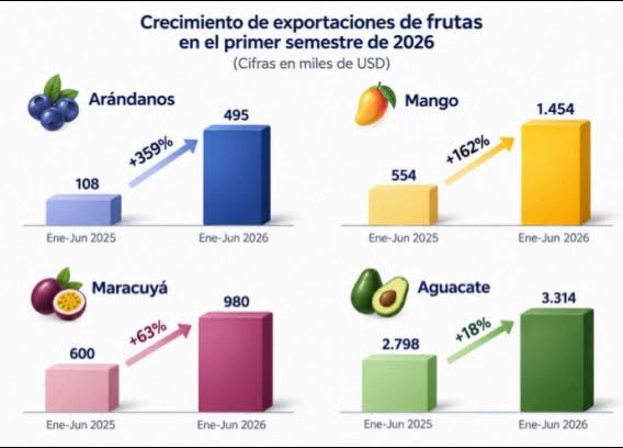 EN EL GOBIERNO DE NOBOA CRECEN LAS EXPORTACIONES DE FRUTAS ECUATORIANAS