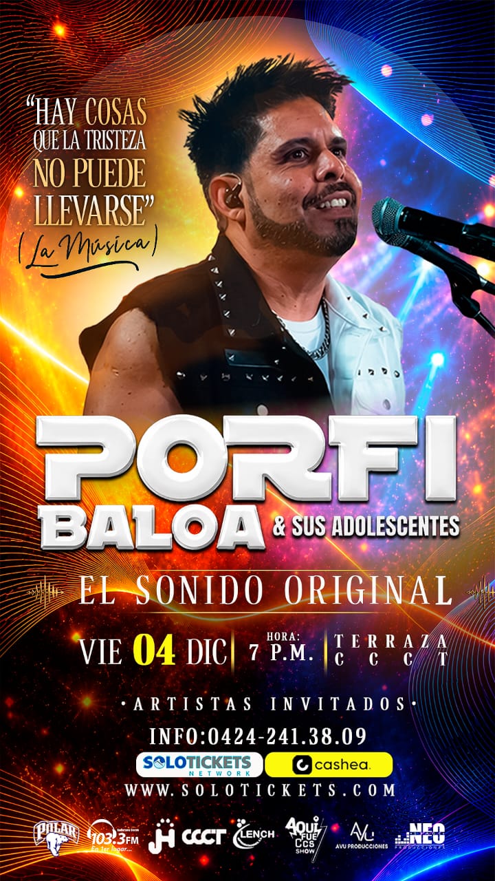 Porfi Baloa y sus Adolescentes ofrecerán dos inolvidables conciertos para cerrar con broche de oro el 2026