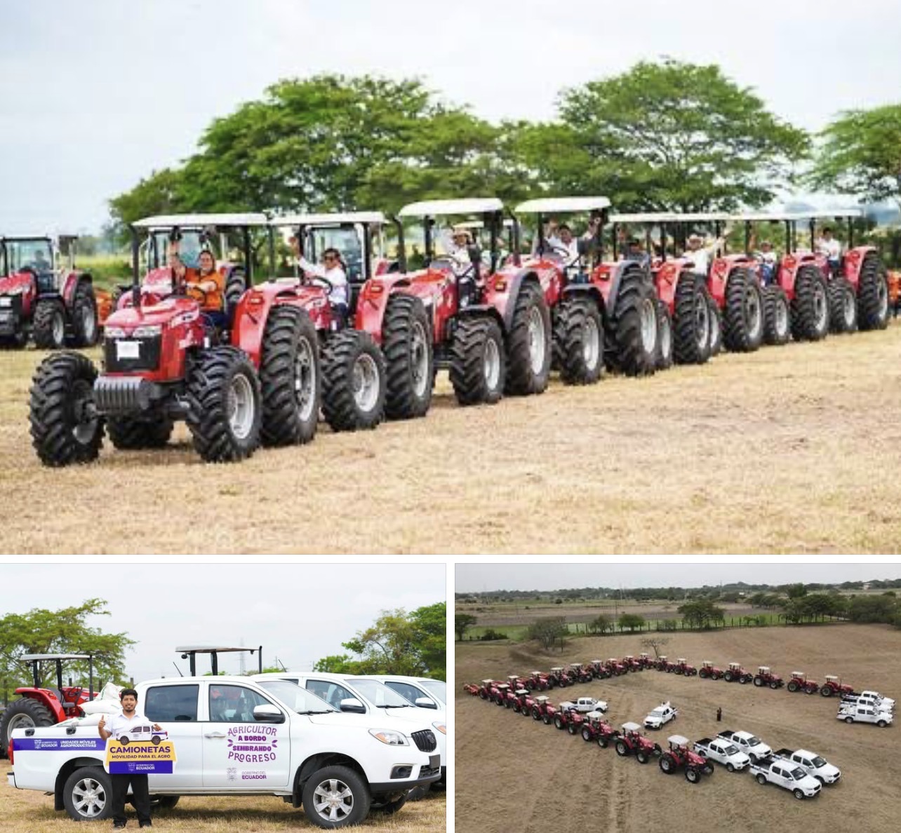 GOBIERNO DE DANIEL NOBOA ENTREGÓ 390 TRACTORES Y 156 CAMIONETAS A PRODUCTORES RURALES Y SUMARÁ OTROS 150 TRACTORES Y 92 CAMIONETAS EN LOS PRÓXIMOS DOS MESES