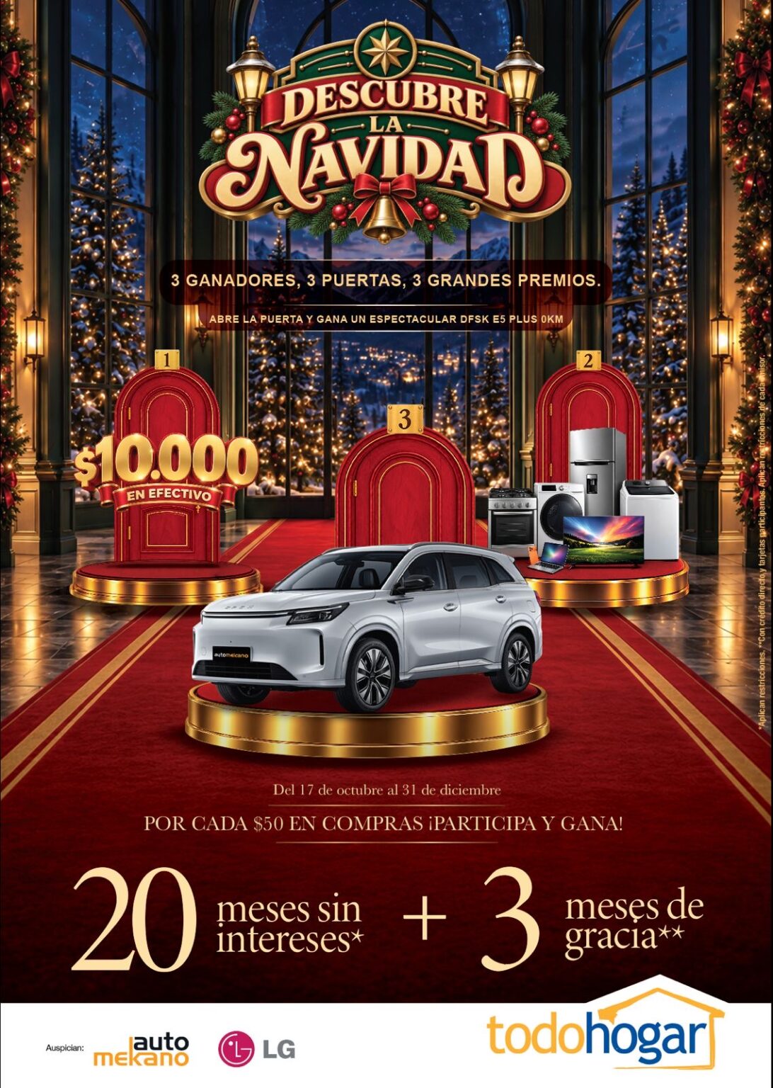 Todohogar invita a descubrir la Navidad con tres puertas, tres grandes premios y muchas razones para celebrar