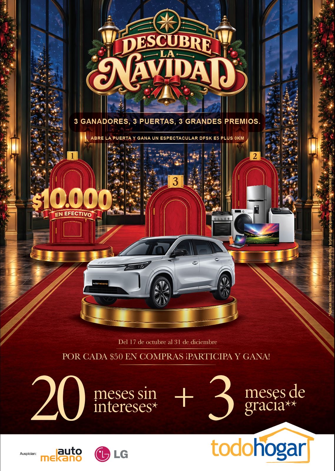 Todohogar invita a descubrir la Navidad con tres puertas, tres grandes premios y muchas razones para celebrar
