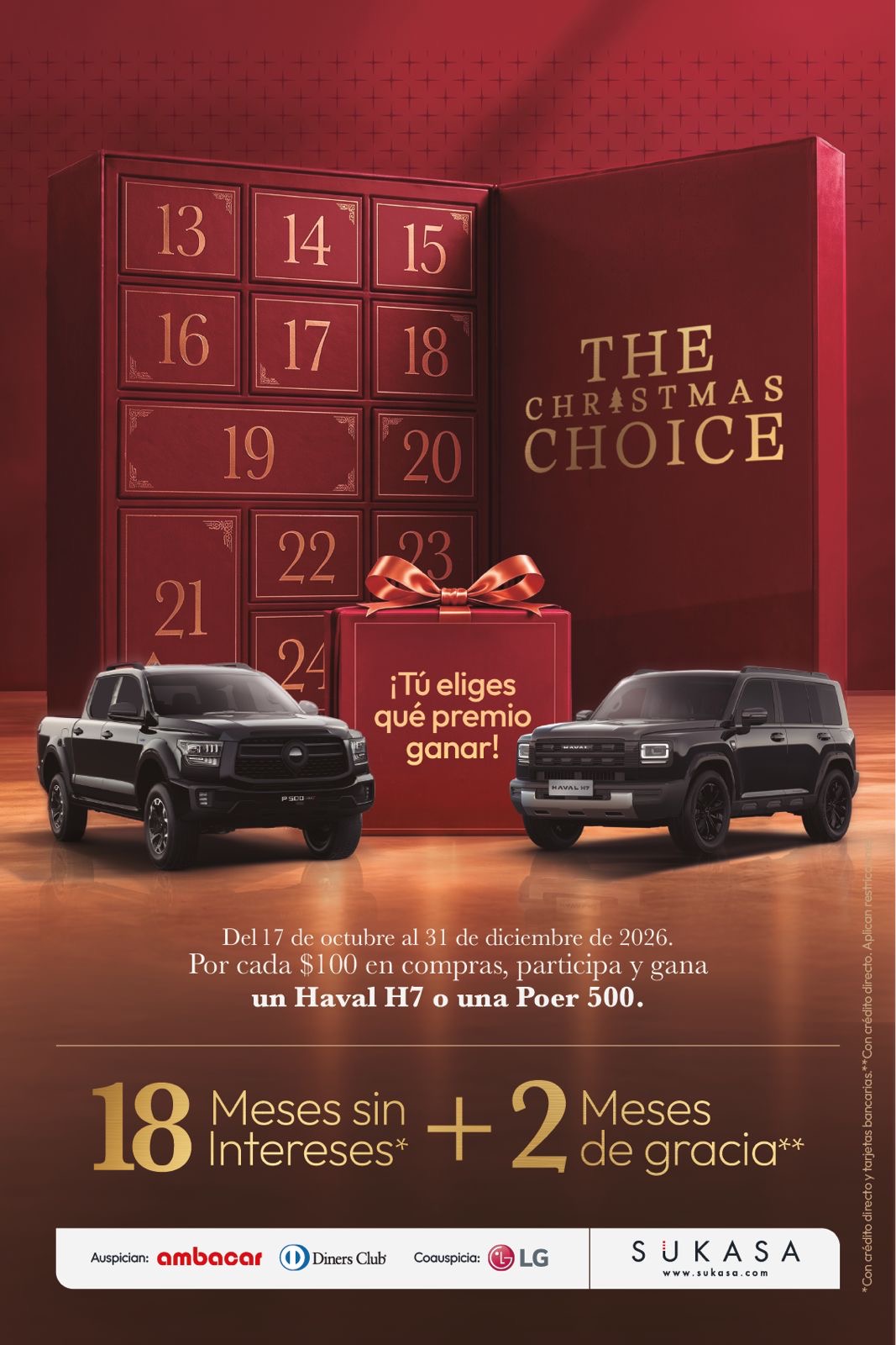 Sukasa presenta “The Christmas Choice: Tú eliges qué premio ganar”, la campaña estará vigente del 17 de octubre al 31 de diciembre de 2026